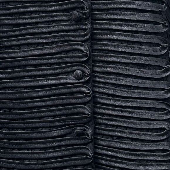 Vintage Weavz Evening Statement Jacket Women's 1X Black Button Front Long Sleeve - Picture 6 of 13